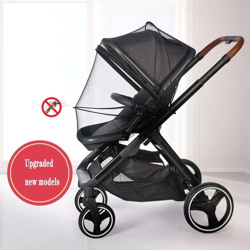 WVMKOR Baby Stroller Mosquito Net Universal Breathable Stroller Canopy Cover with Mosquito Netting for Infant Toddler Pushchair (White) - Image 5